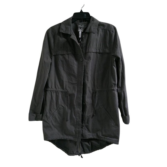 NWT‎ Free Press Anorak Utility Jacket Lightweight Drawstring Waist Gray Small - Picture 1 of 3